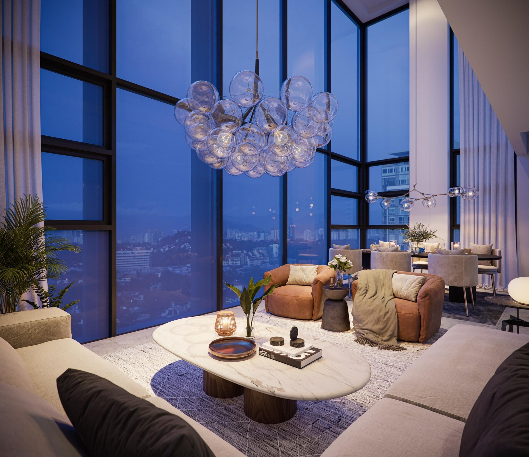 Duplex living room illustration