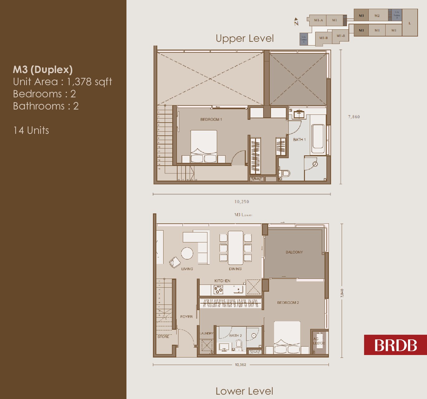 111 Menerung Type M3 duplex floor plan