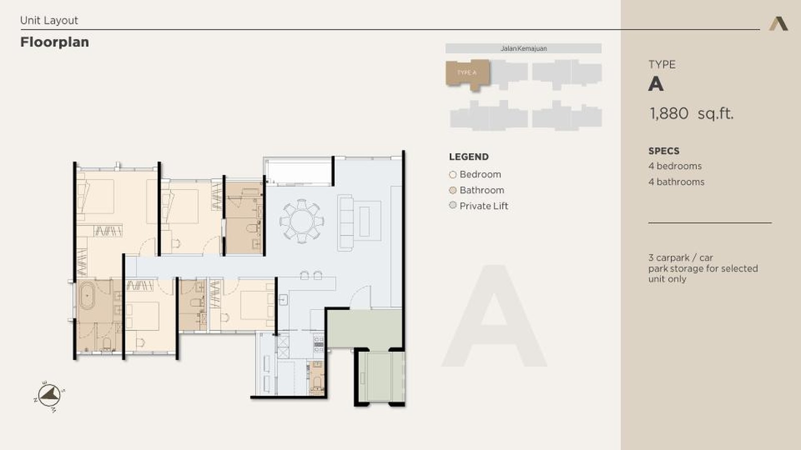 Type A floor plan
