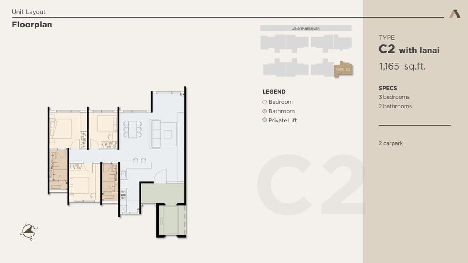 Type C2 floor plan