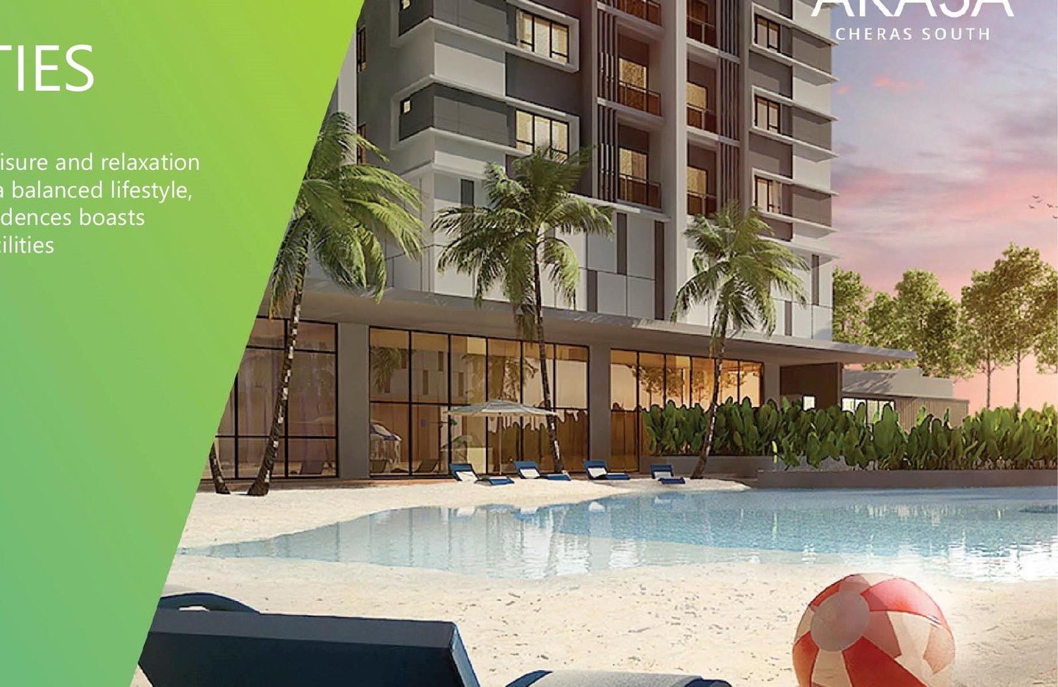 Sandy beach pool concept