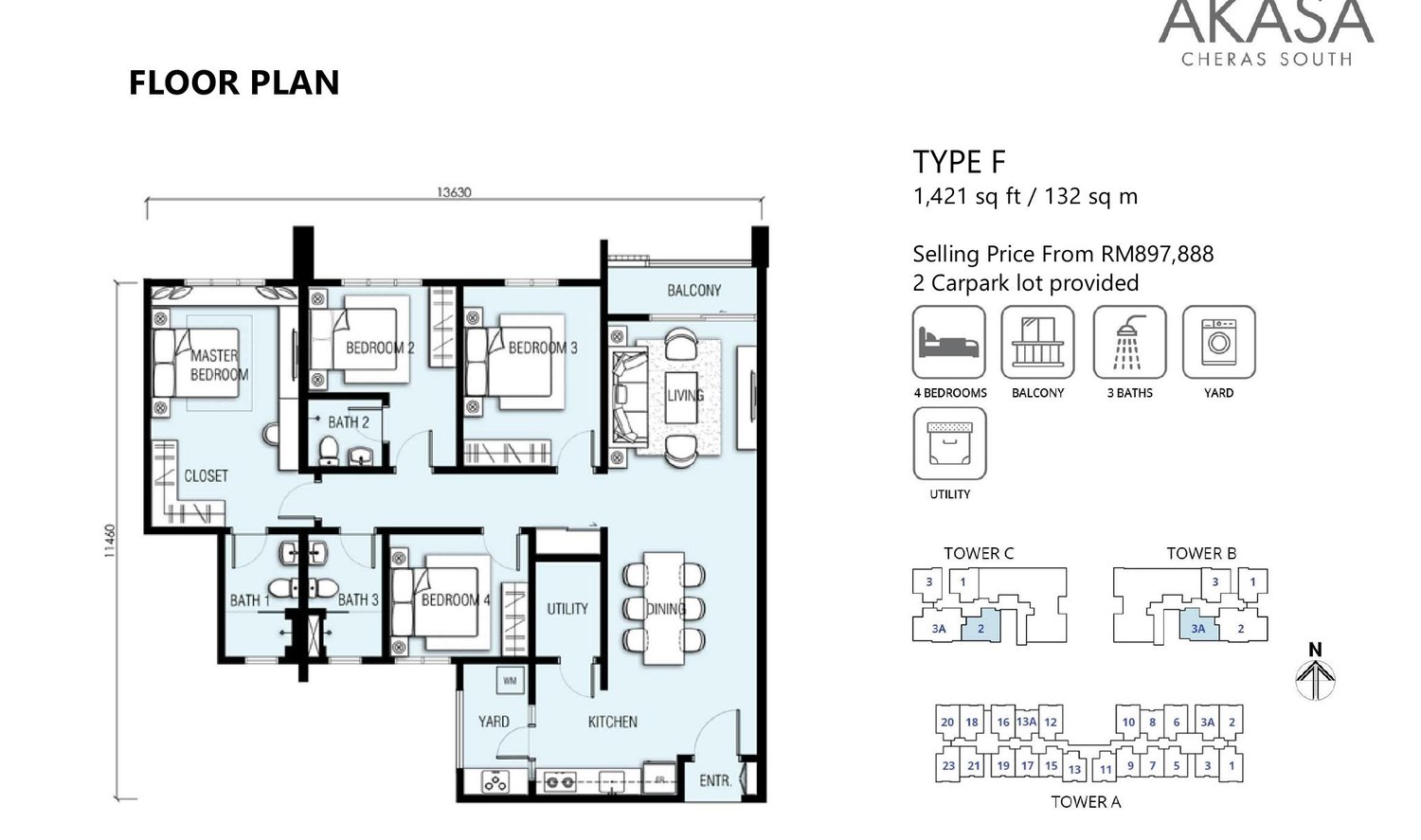 Type F floor plan