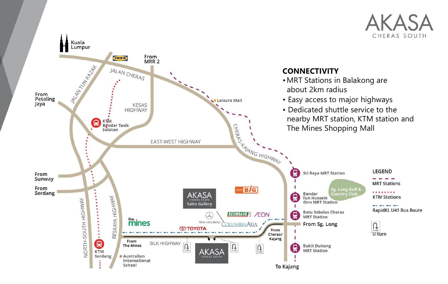 AKASA Cheras South location map