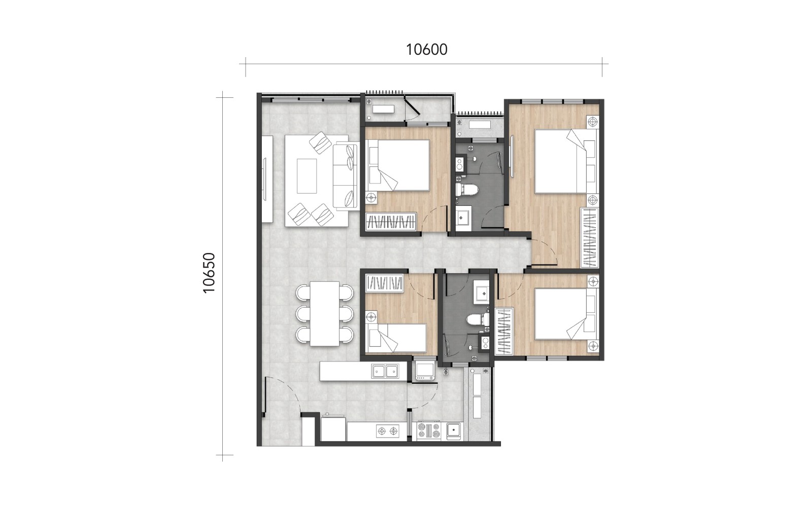 Type C / C1 floor plan