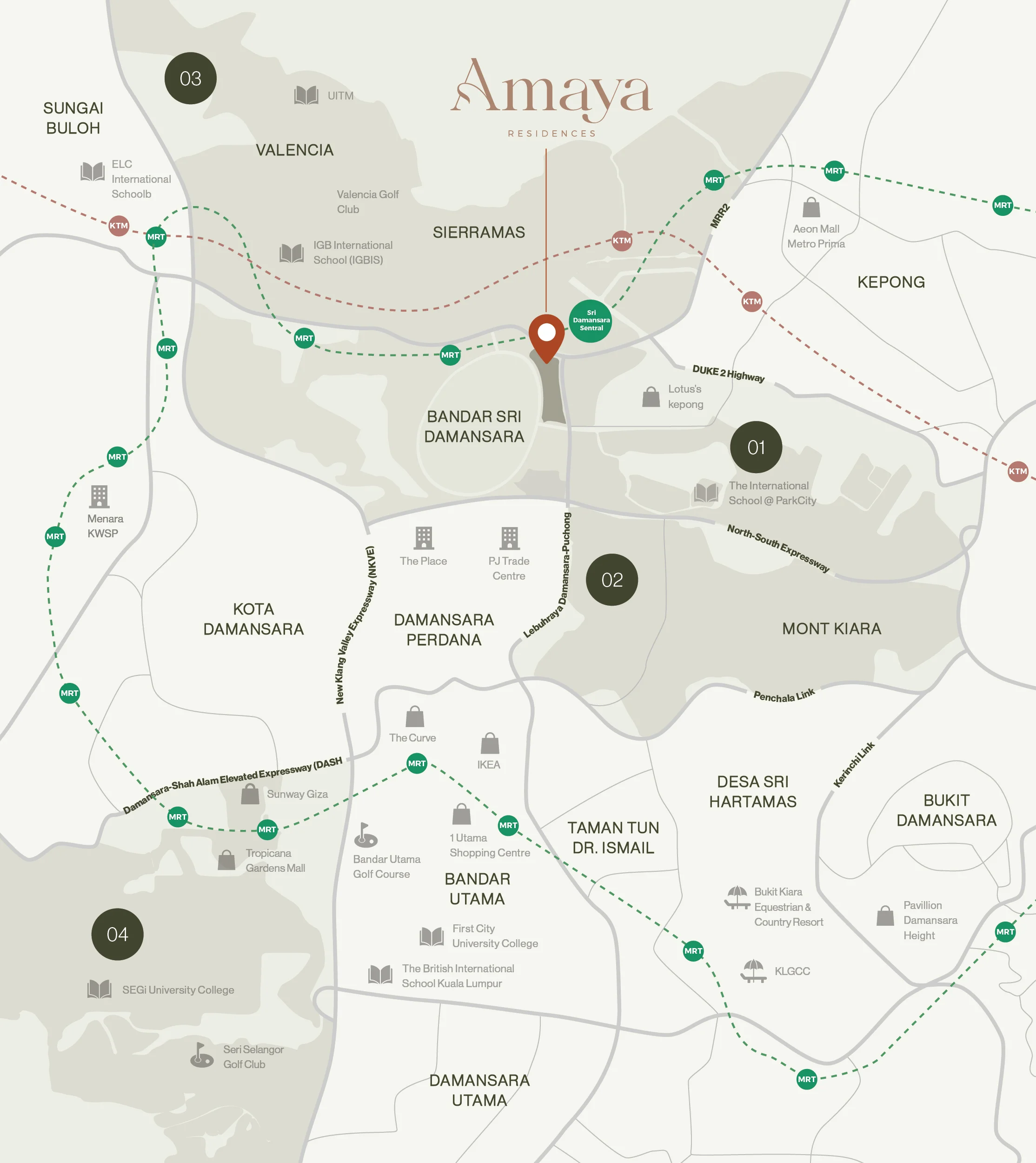 Amaya Residences location map