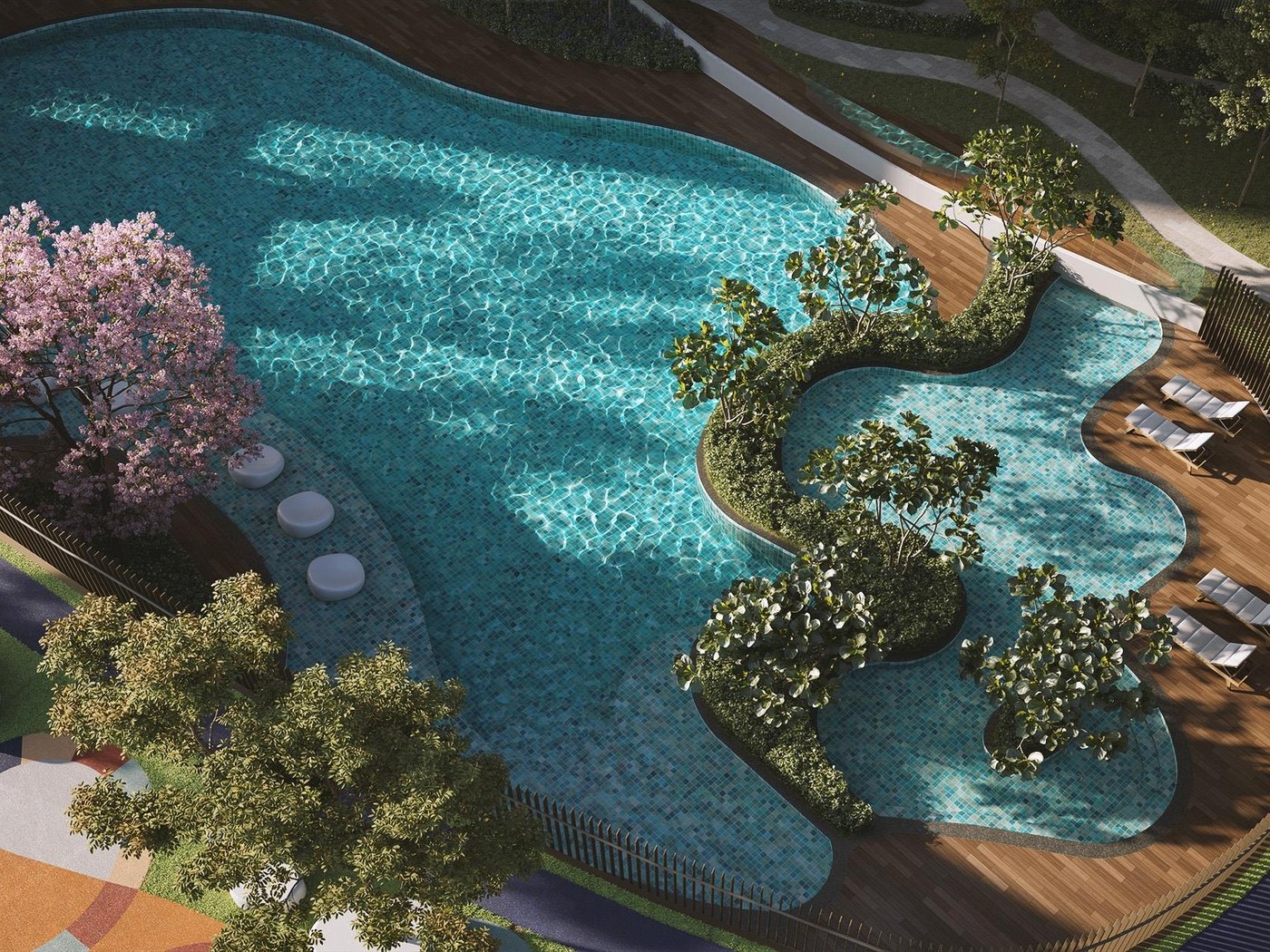 Pool and garden deck