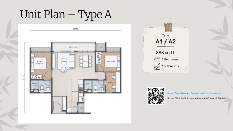 Type A1 / A2 floor plan