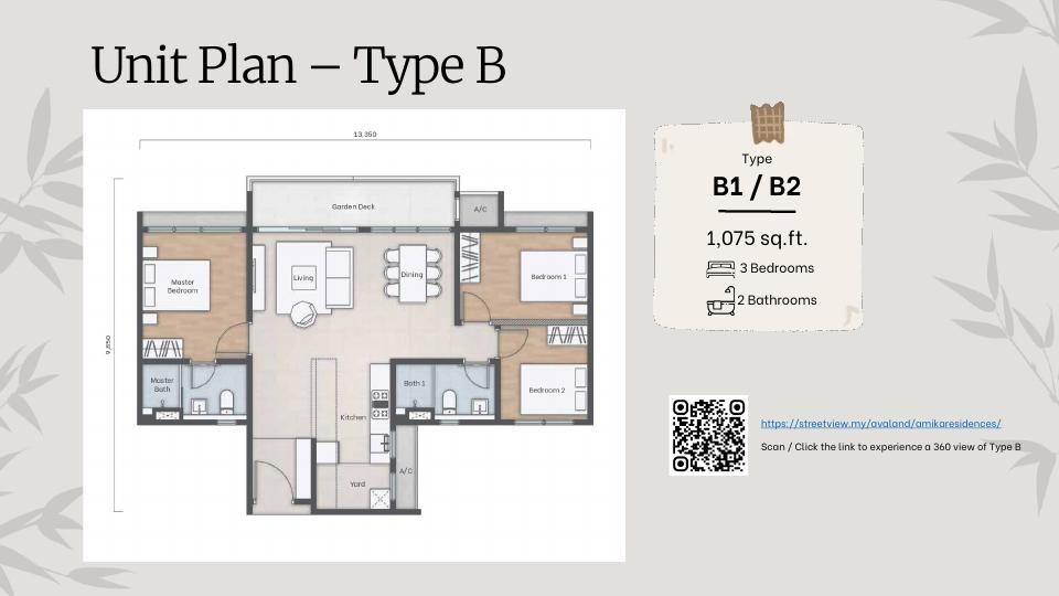 Type B1 / B2 floor plan