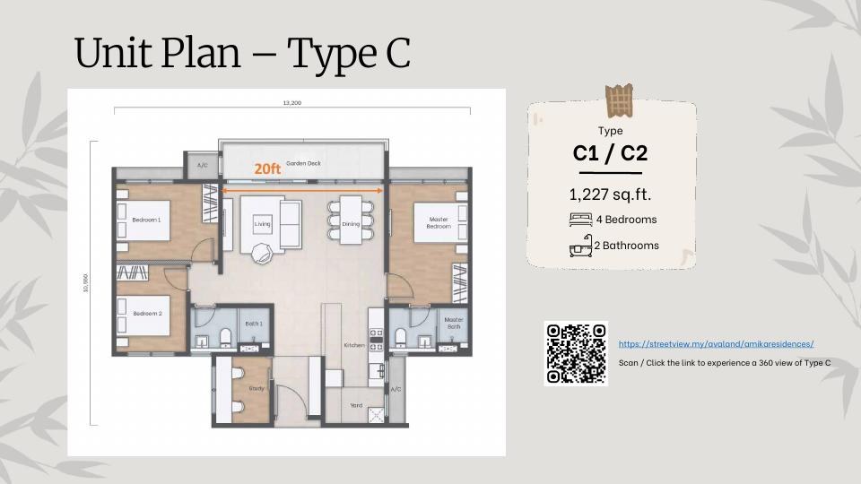 Type C1 / C2 floor plan