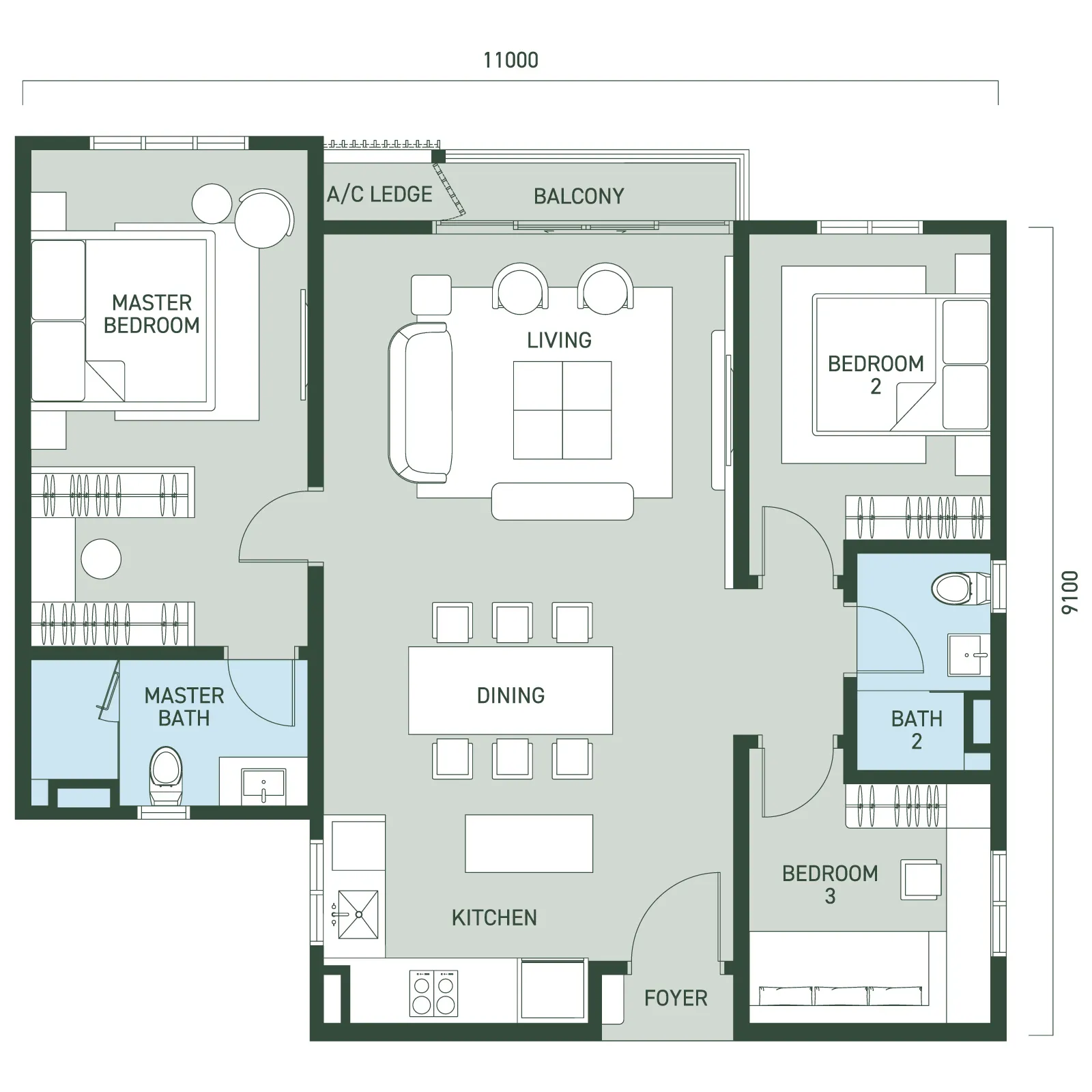 Type B floor plan