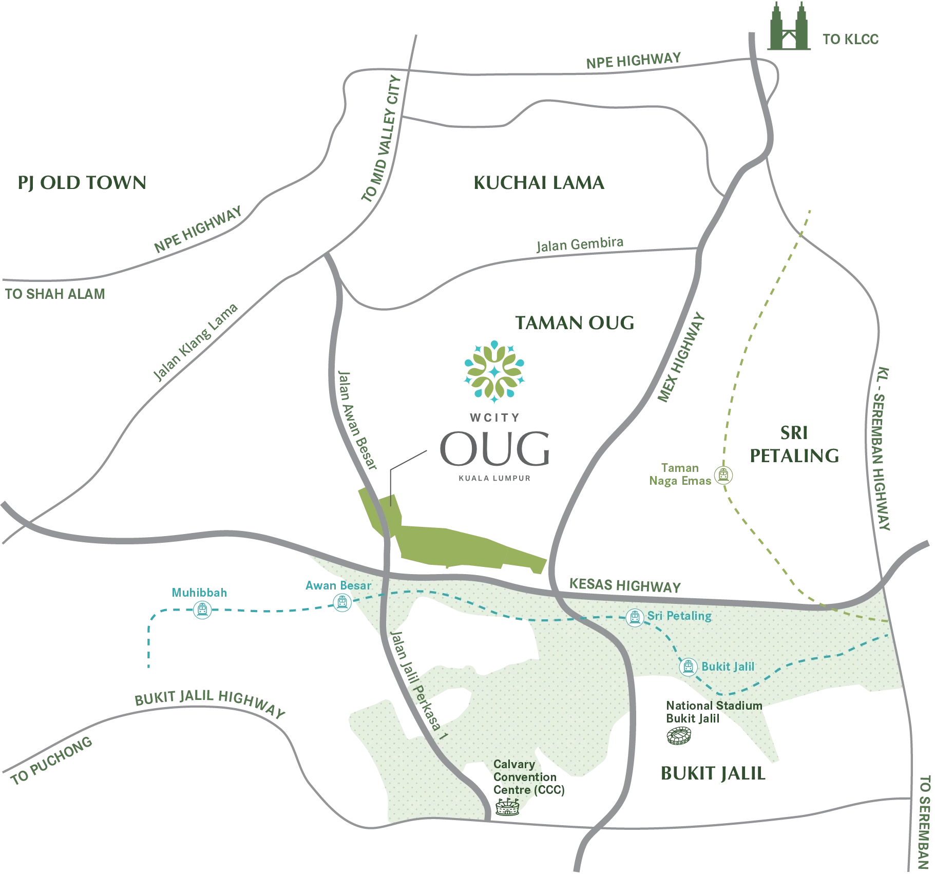 Aras Residences @ WCity OUG location map