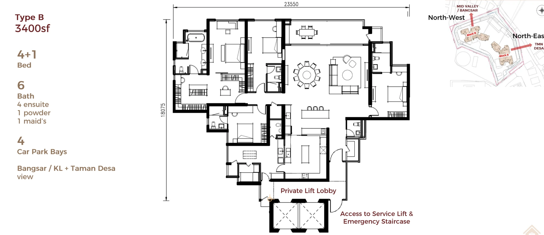 AETAS Taman Desa Proposed Type B floor plan