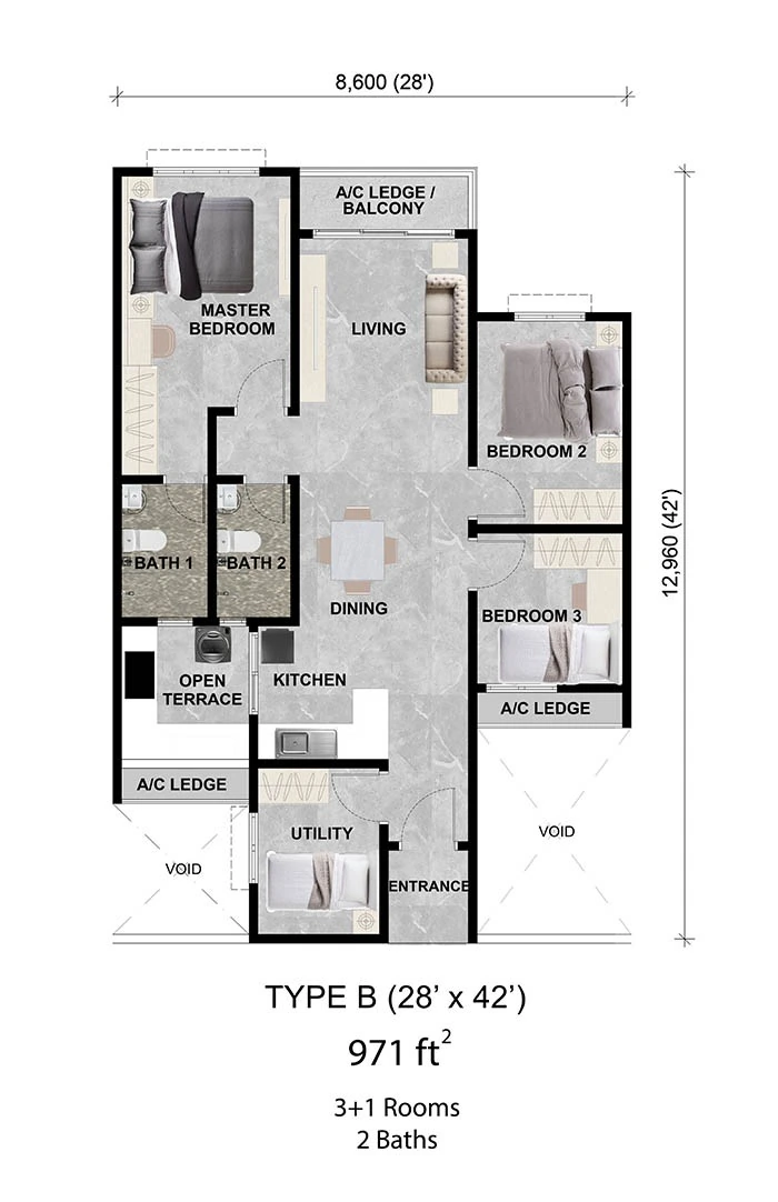 Alamanda Heights B floor plan