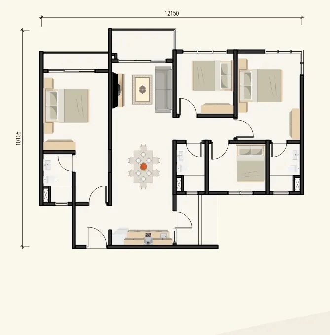 Ambience Residence C / C1 floor plan
