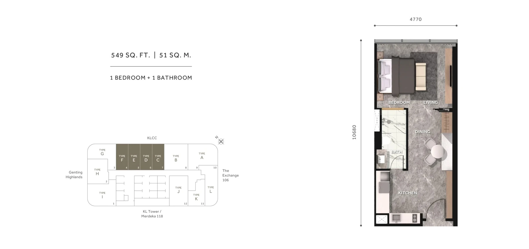 CloutHaus Residences C / D / E / F floor plan