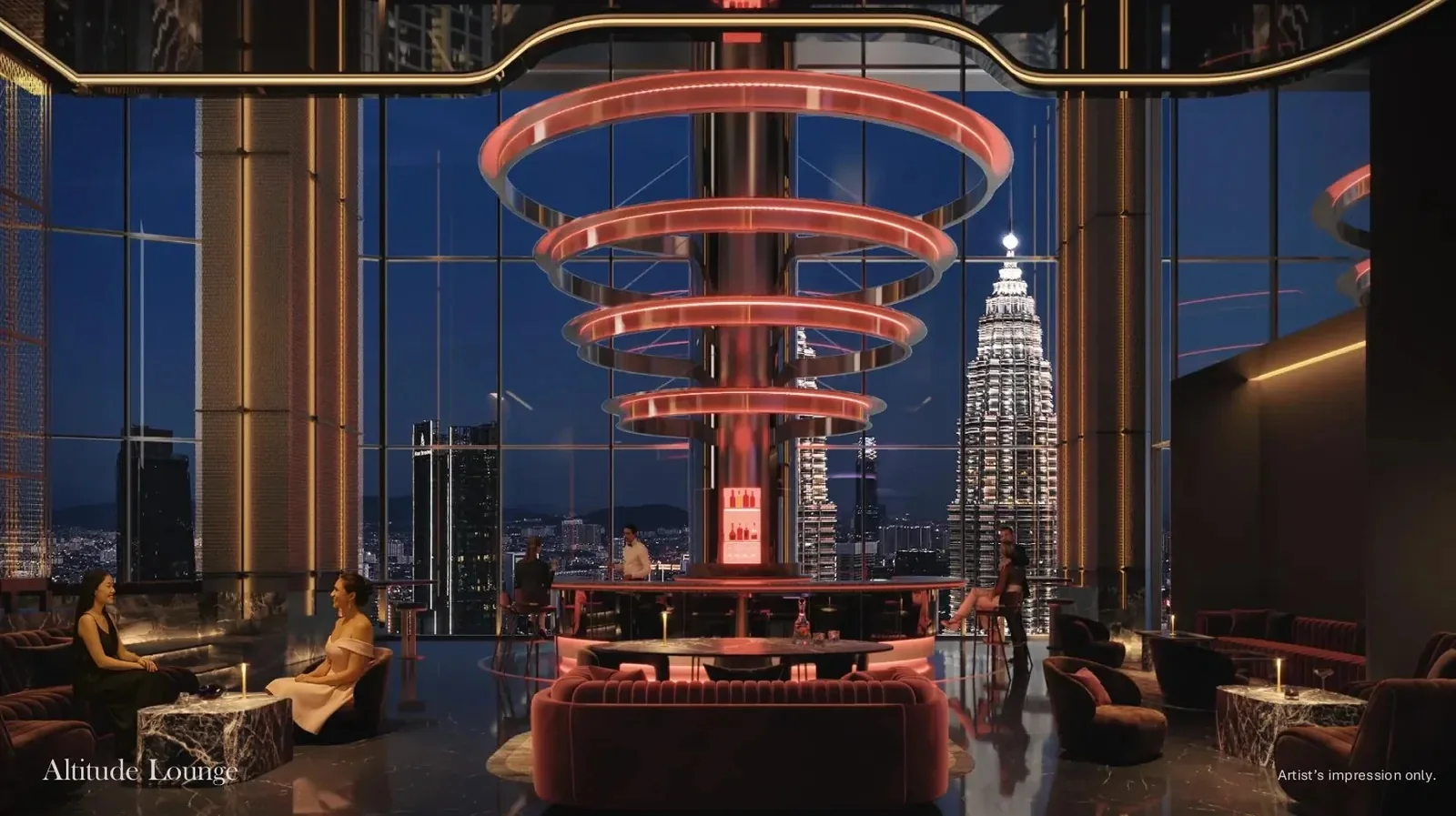 Rooftop bar concept artist impression