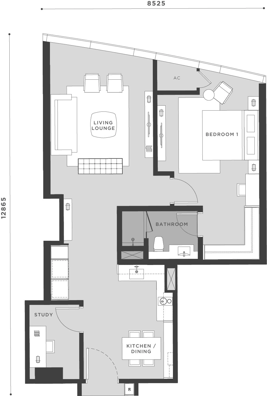 Eaton Residences B10 floor plan