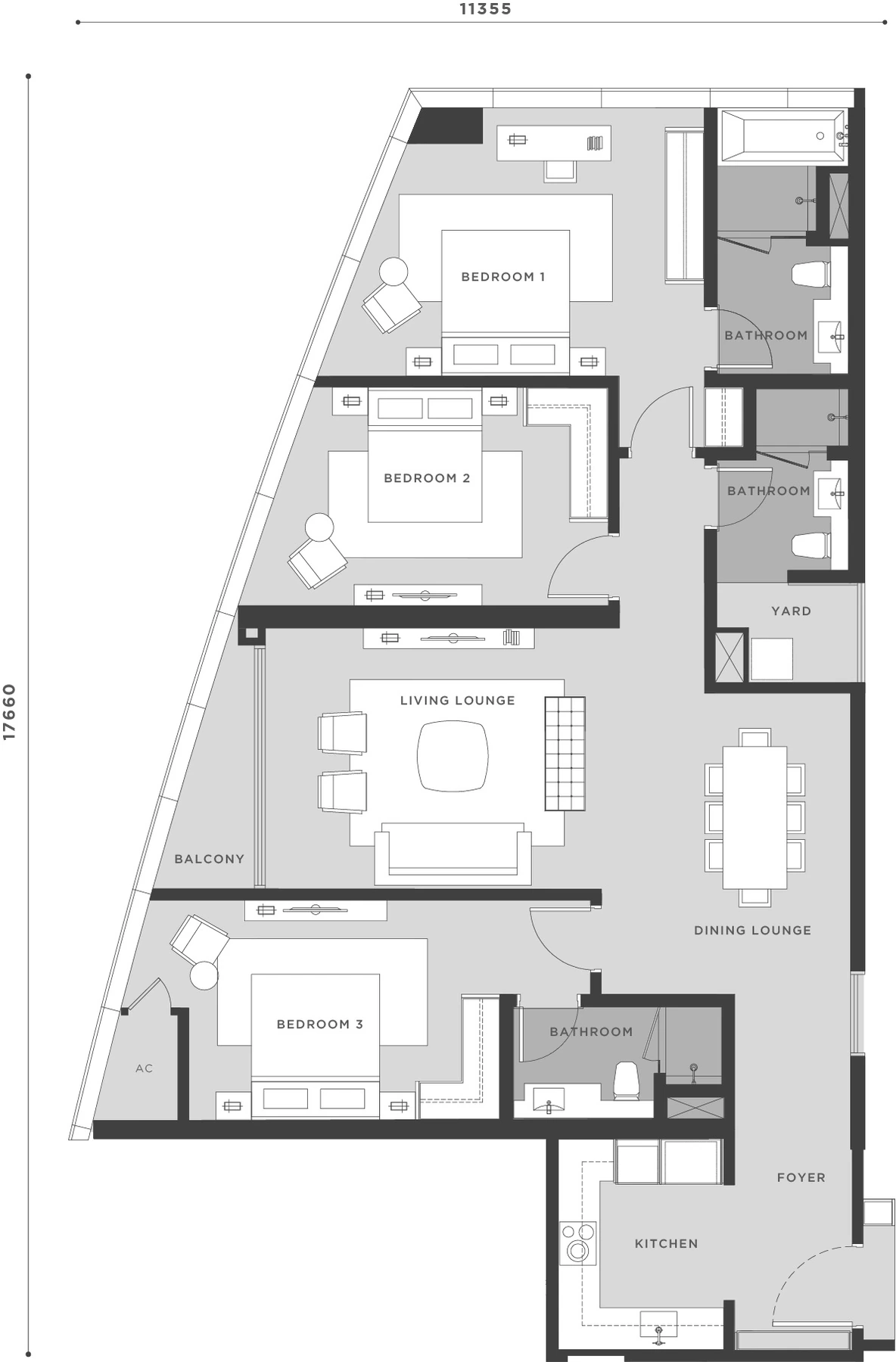 Eaton Residences D1 floor plan
