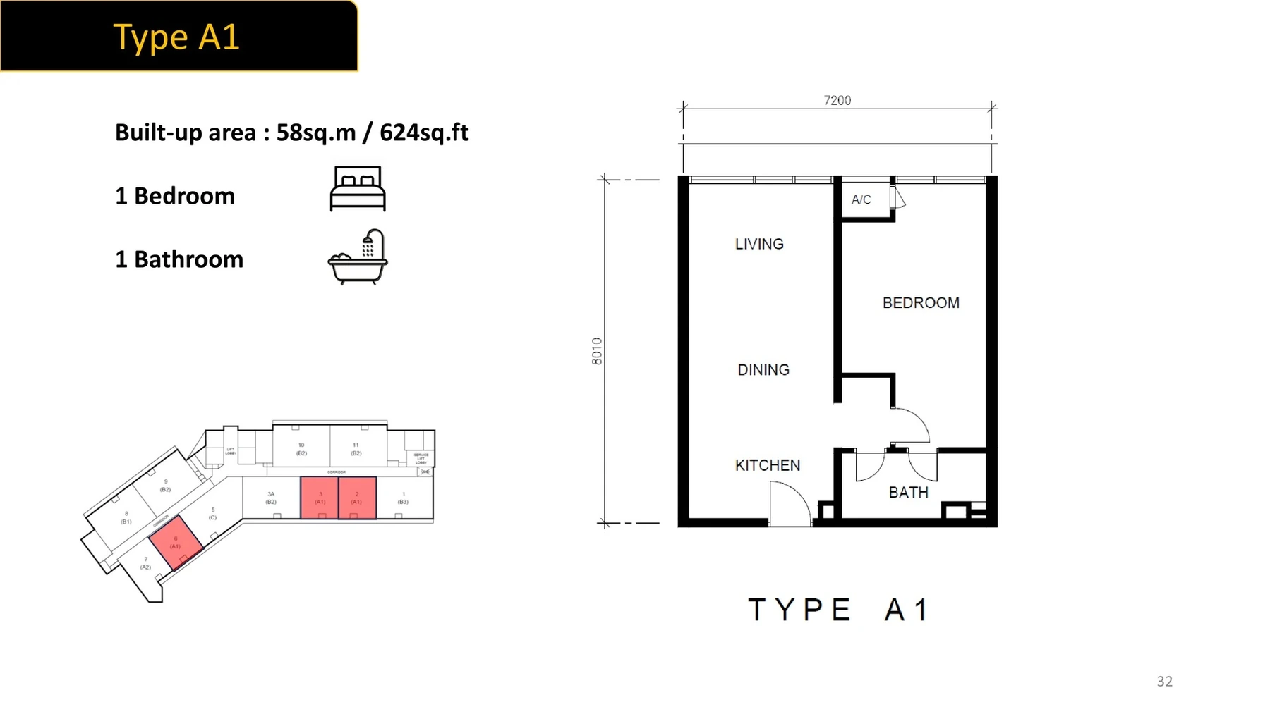 Golden Crown Residence A1 floor plan