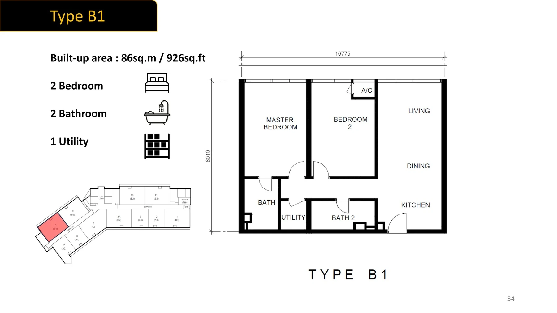 Golden Crown Residence B1 floor plan