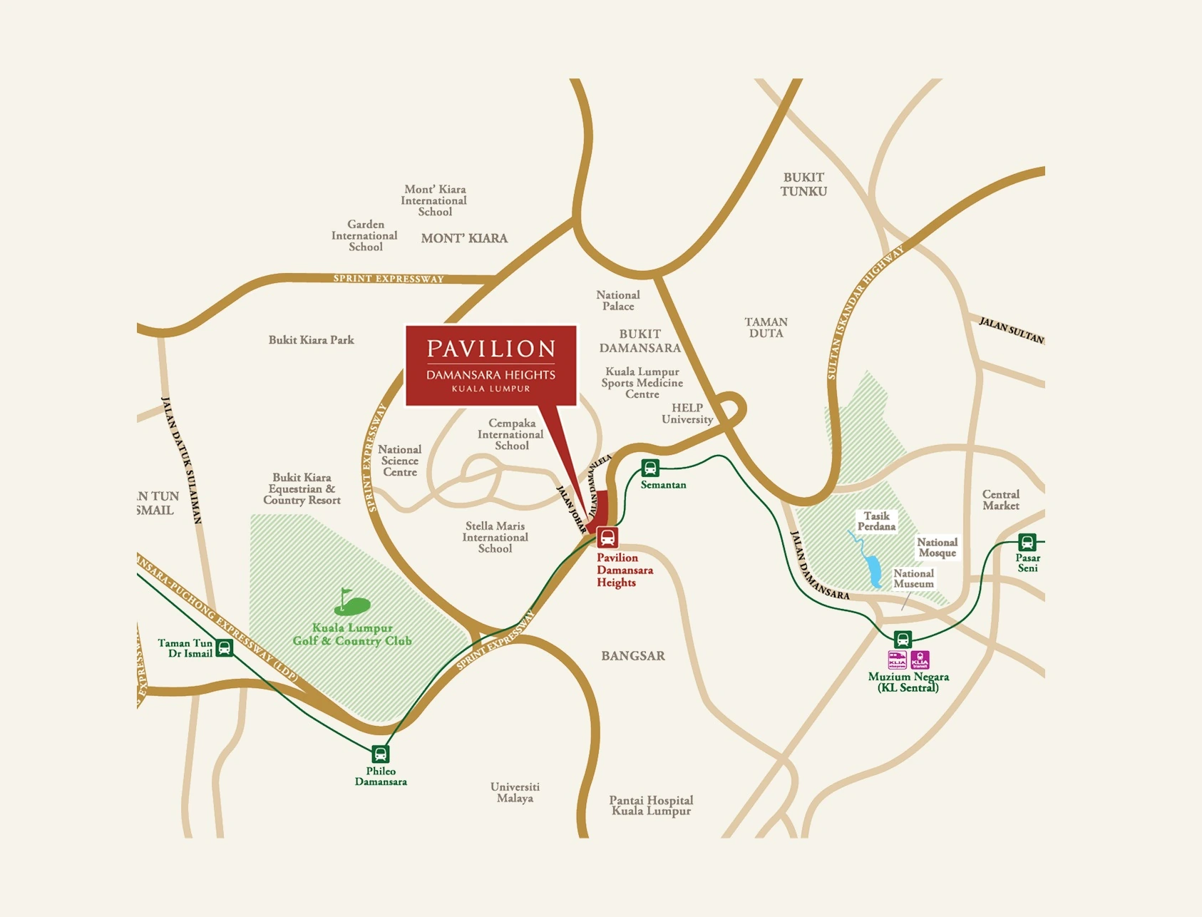 Imperial Residences location reference; confirm routes and any proposed infrastructure