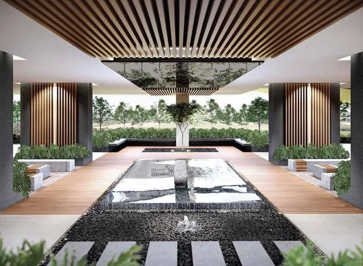 Entrance water feature artist impression