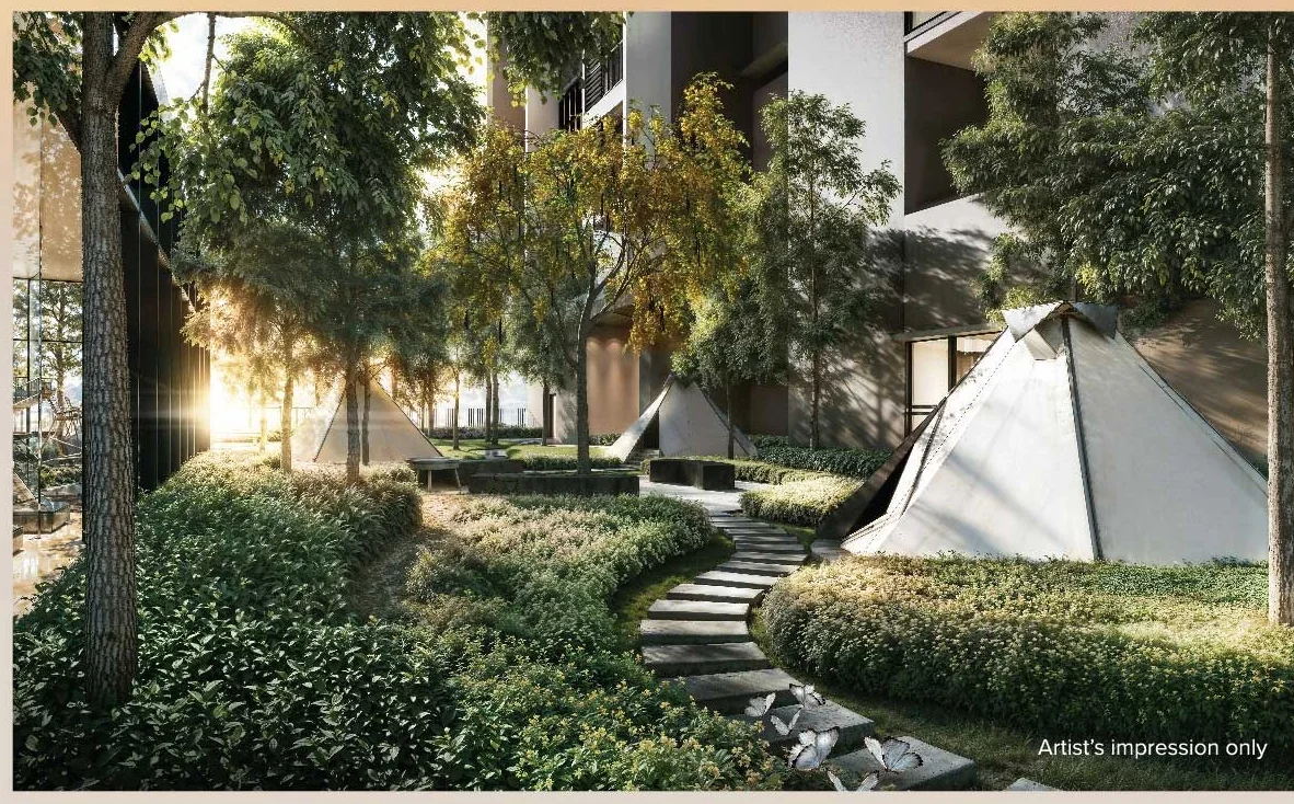 Glamping garden artist impression