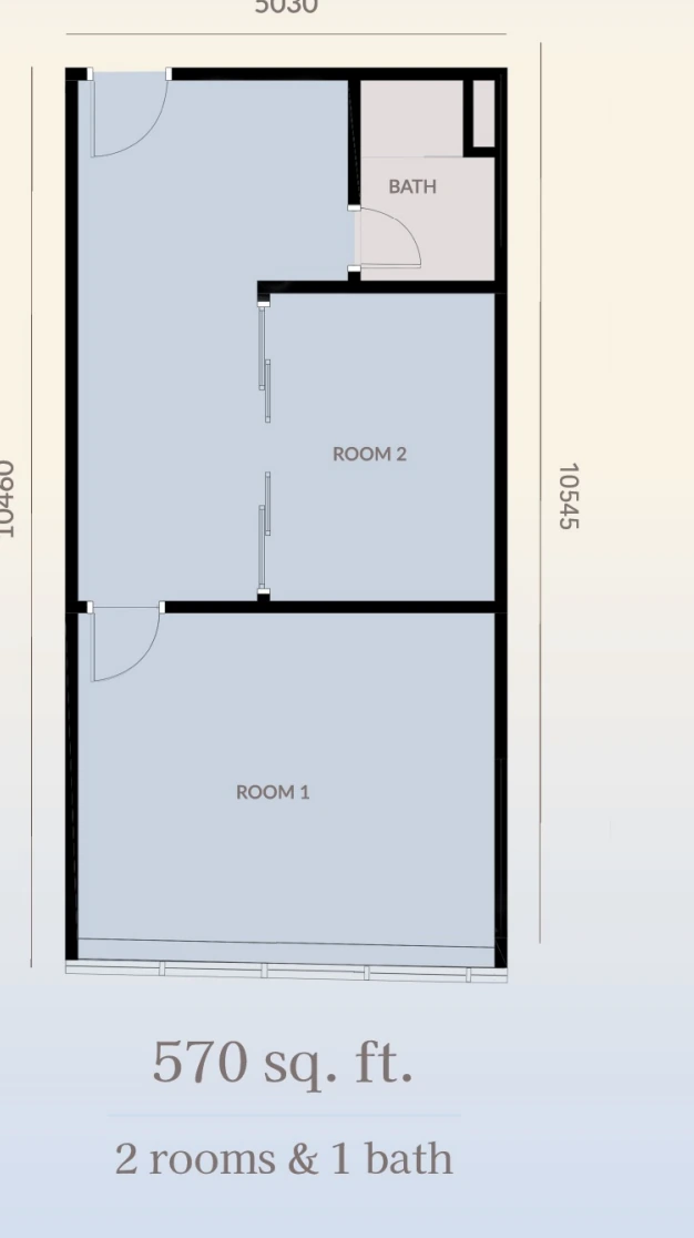 Platinum Premium Suites 570 sq ft floor plan