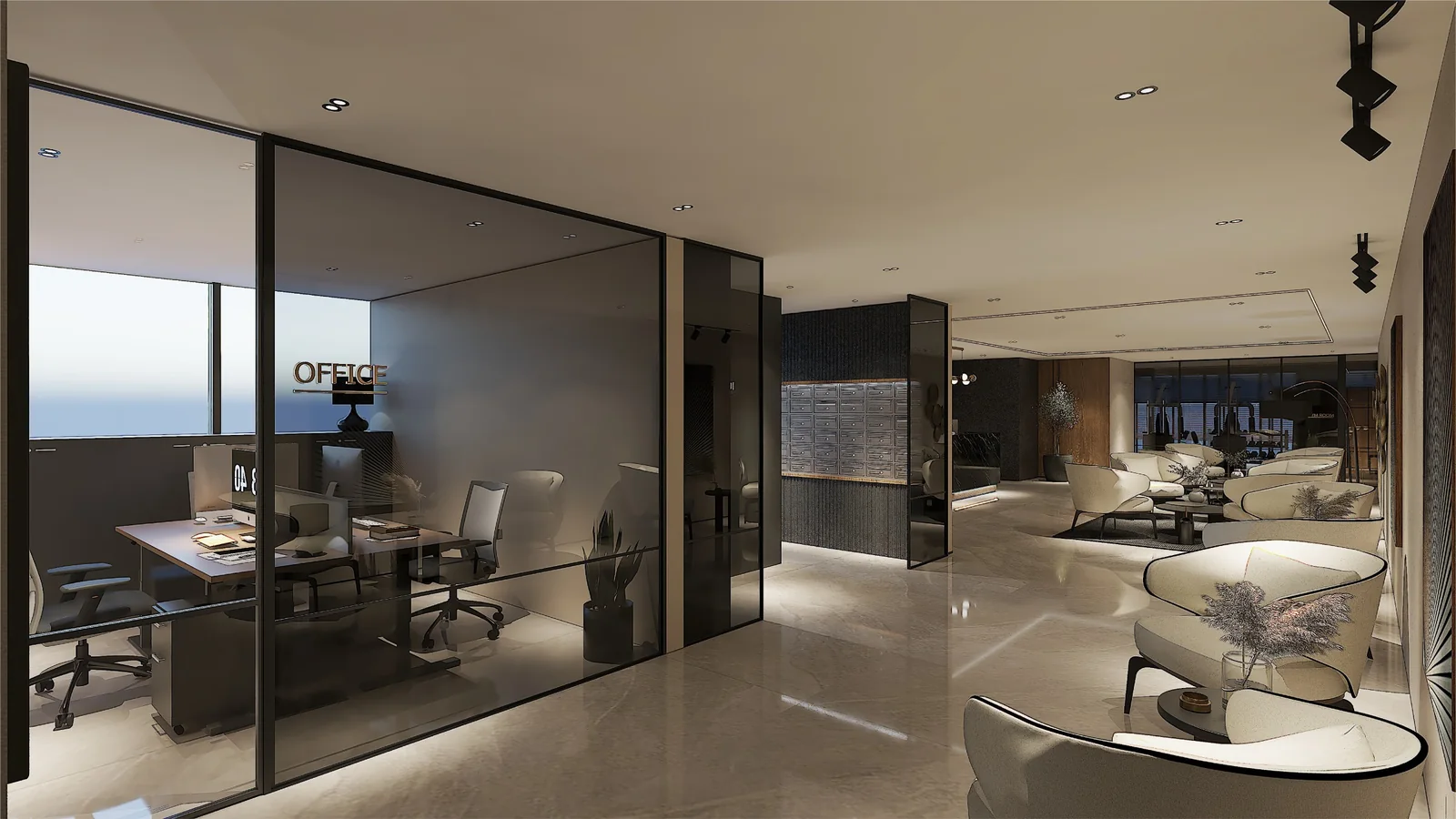 Shared lounge design artist impression