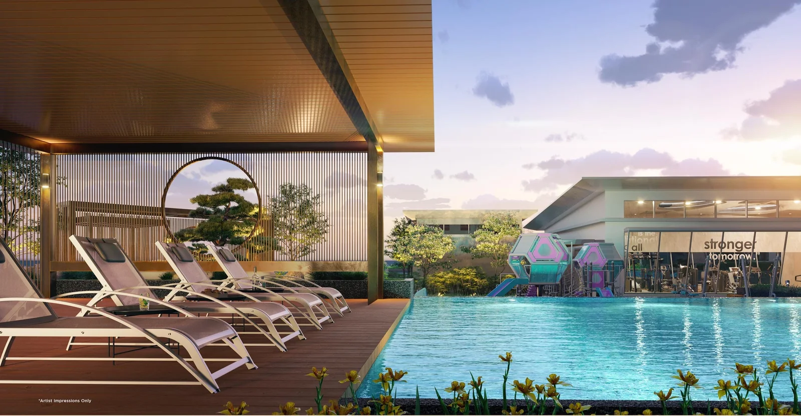 Pool deck artist impression