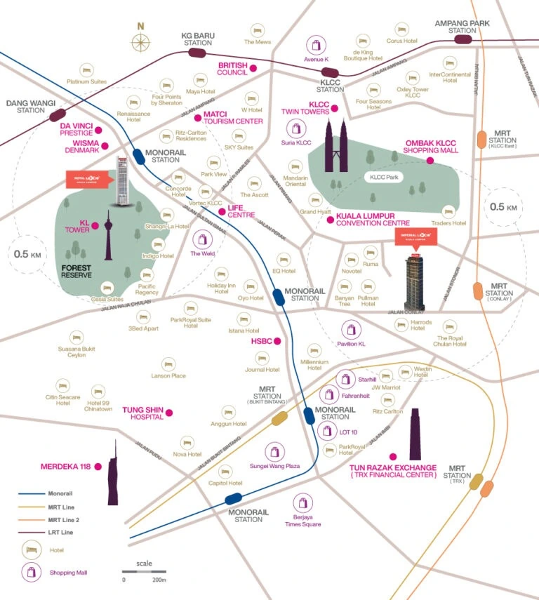 Royal Lexis Kuala Lumpur location reference; confirm routes and any proposed infrastructure