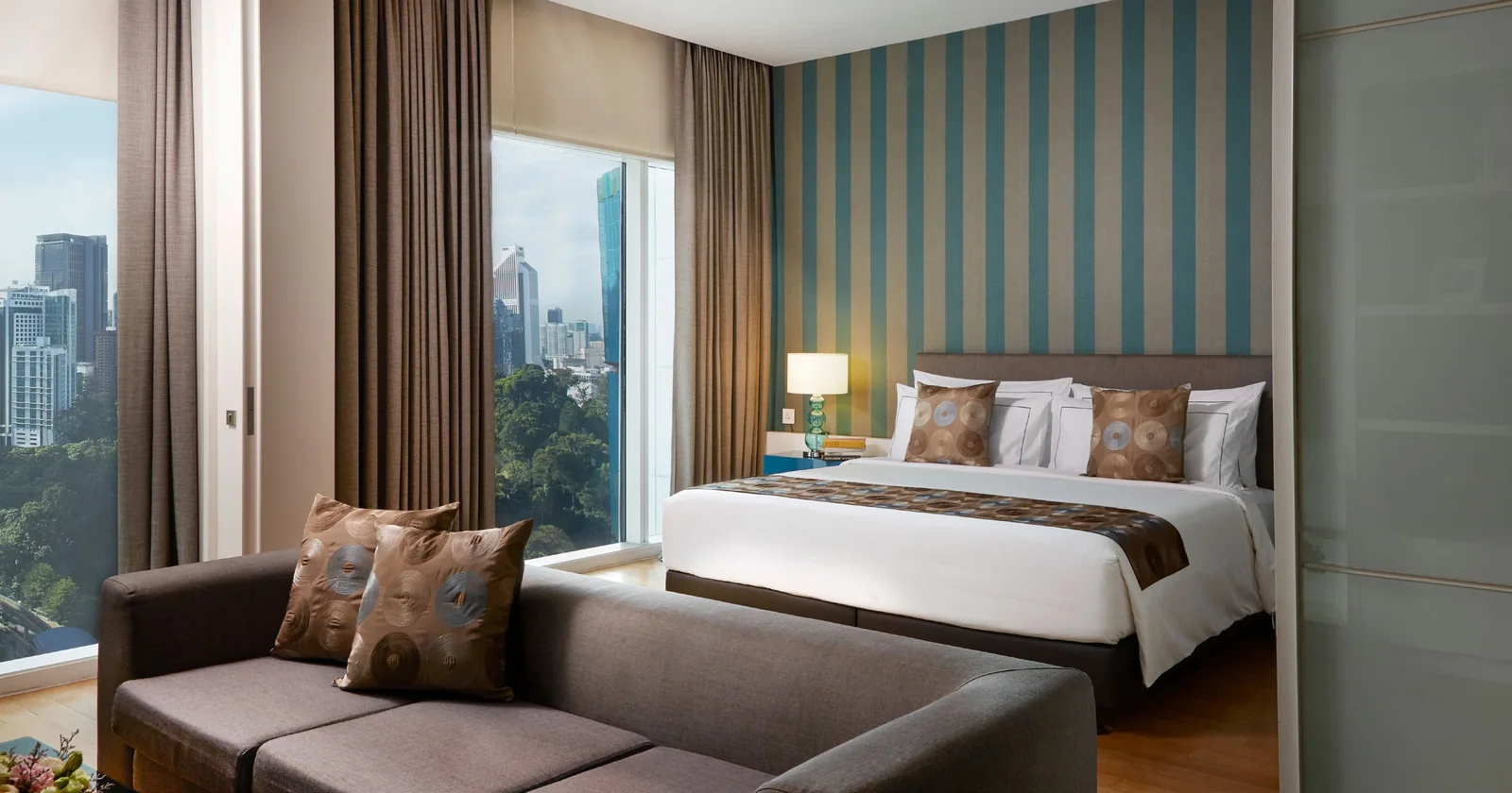 THE FACE Suites one-bedroom hotel interior photograph