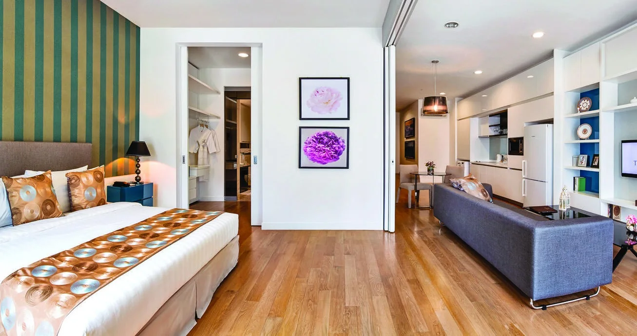 THE FACE Suites two-bedroom hotel interior photograph