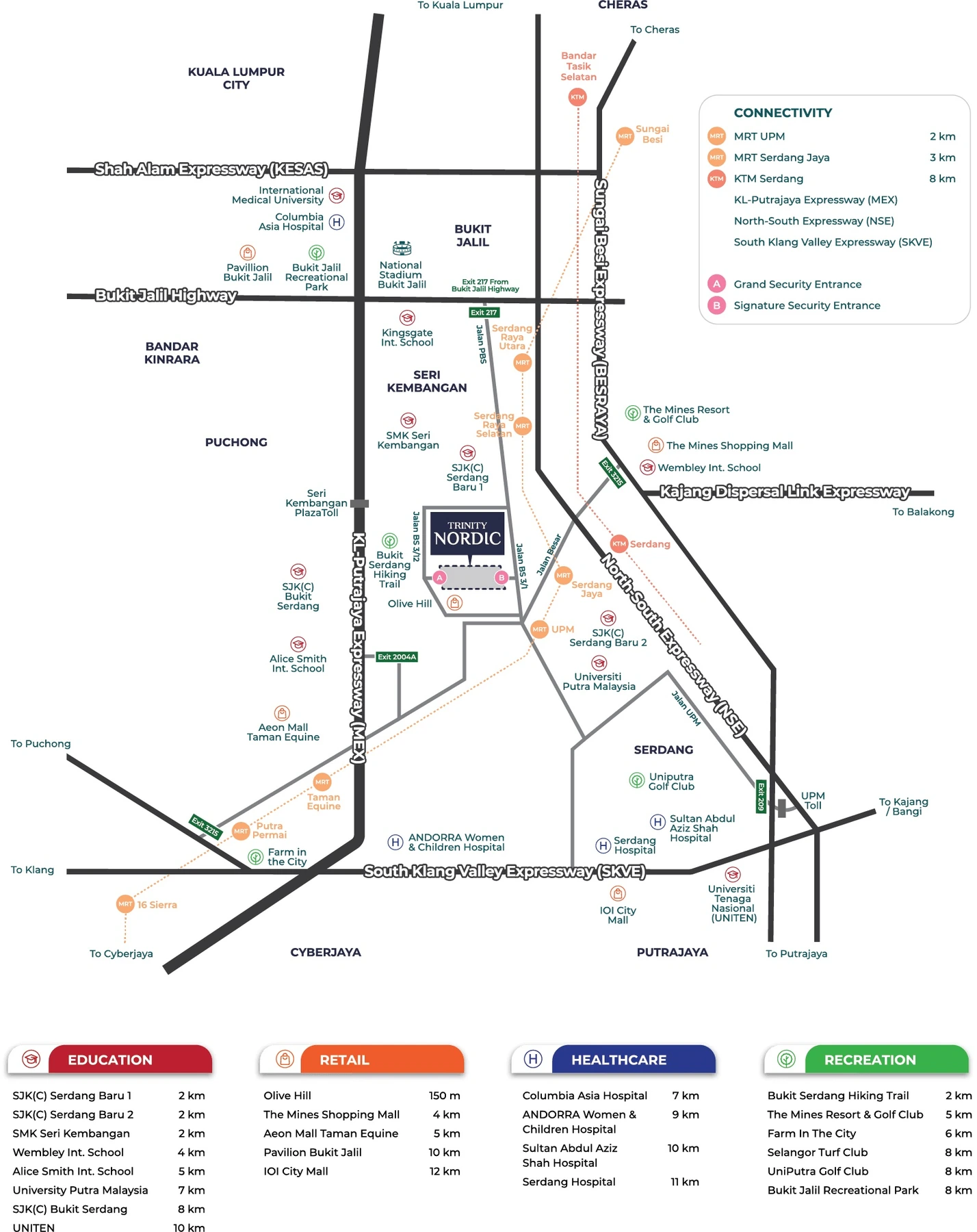 Trinity Nordic developer location map; routes and proposed infrastructure require confirmation