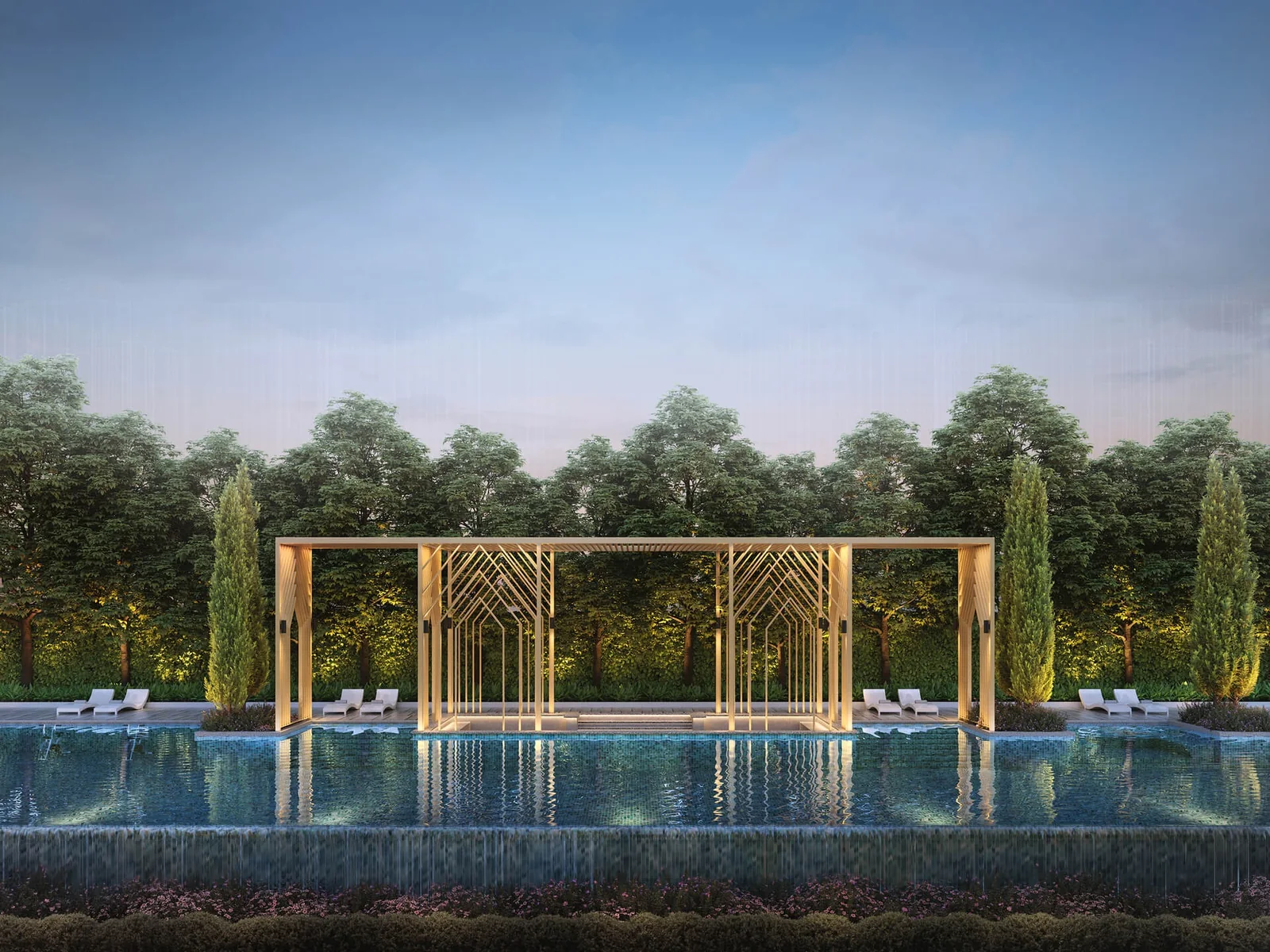 Pool pavilion artist impression
