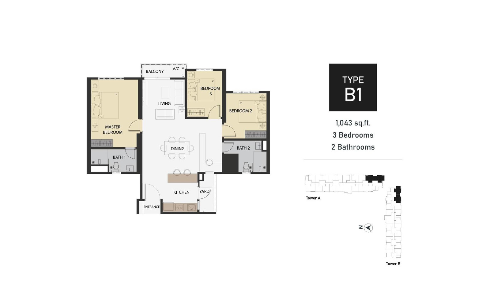 Type B1 floor plan