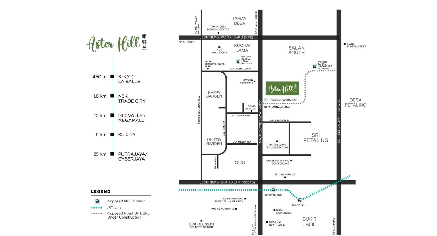 Aster Hill Sri Petaling location map