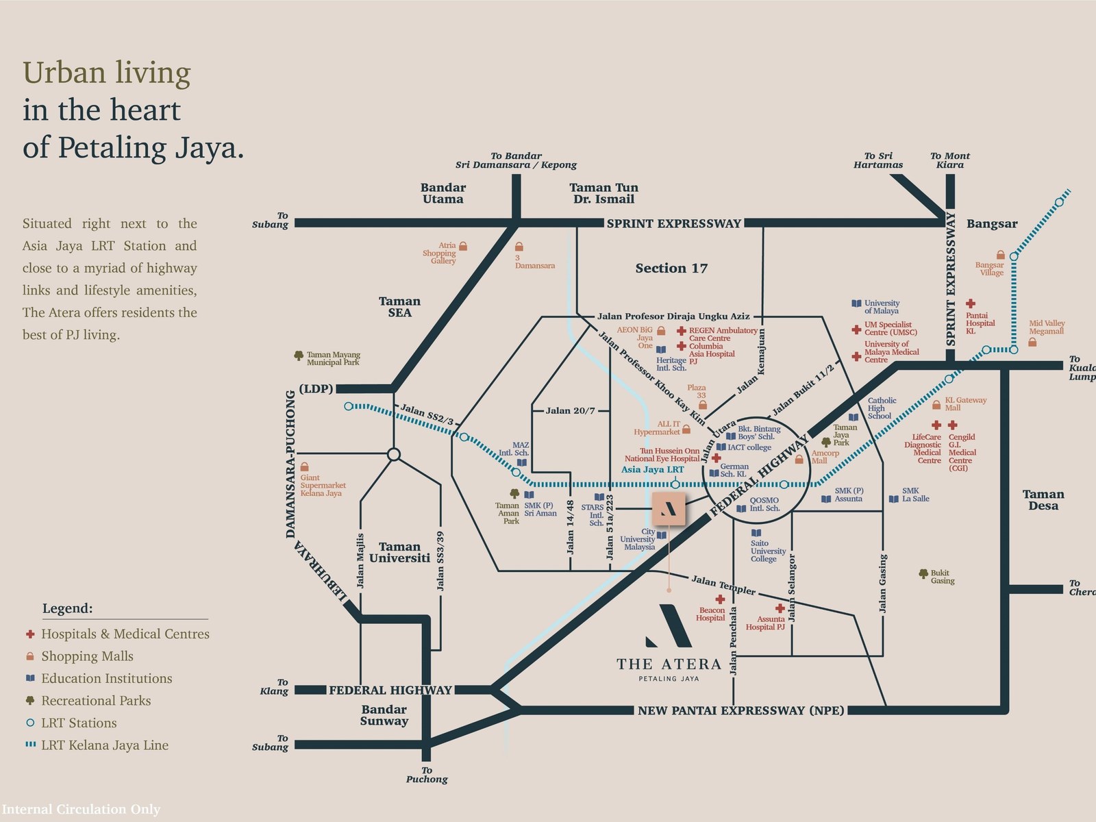 The Atera Petaling Jaya location map