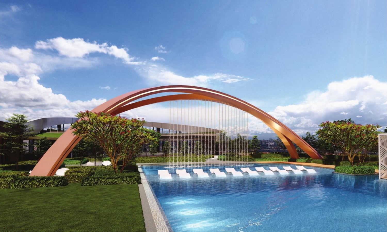 Water sculpture archway