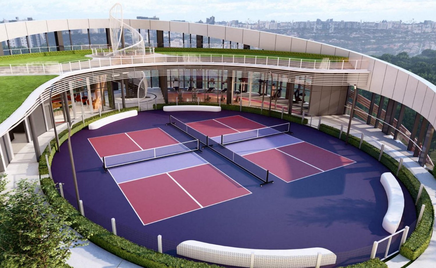 Pickleball court