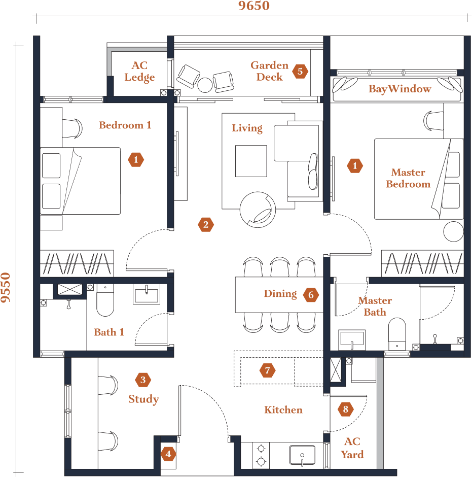 Type B floor plan