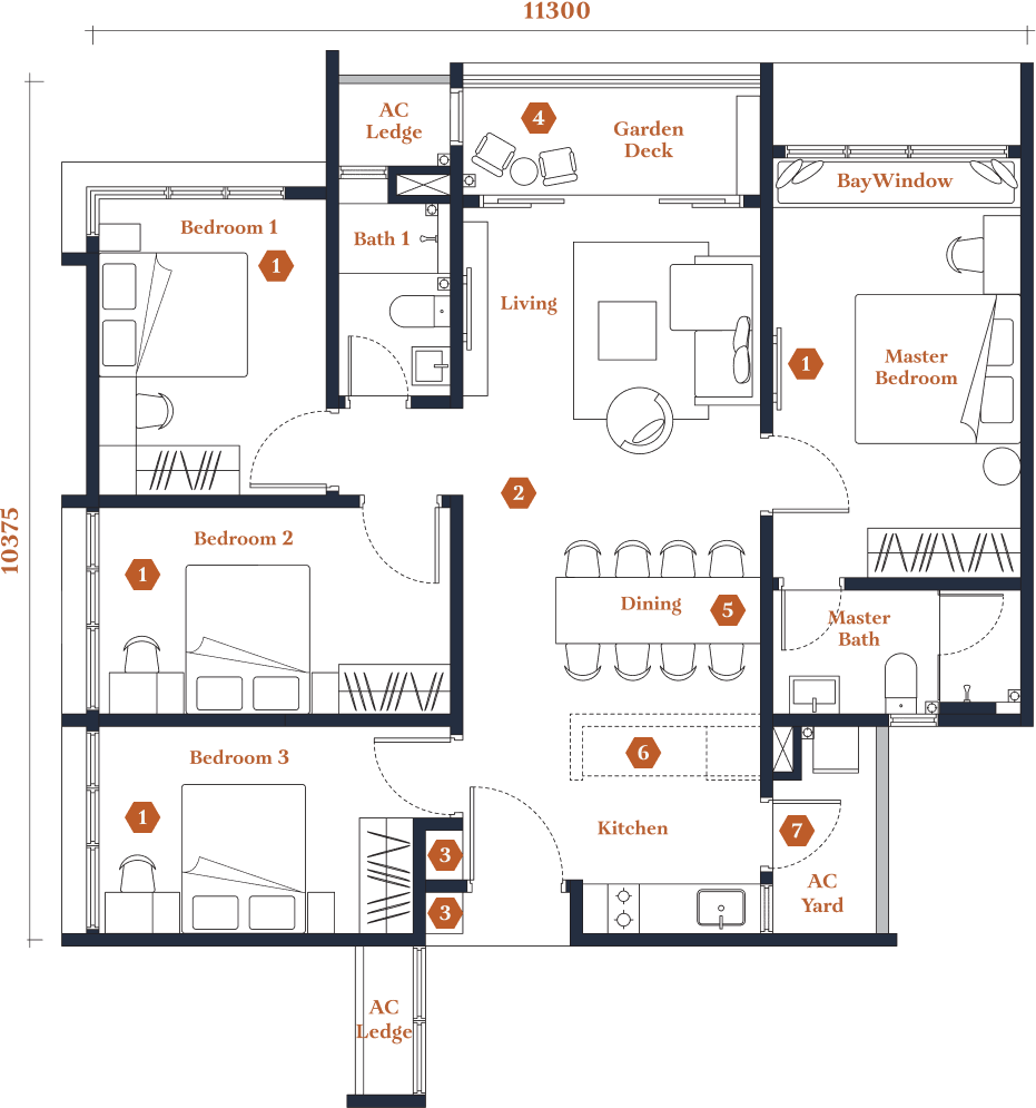 Type D floor plan