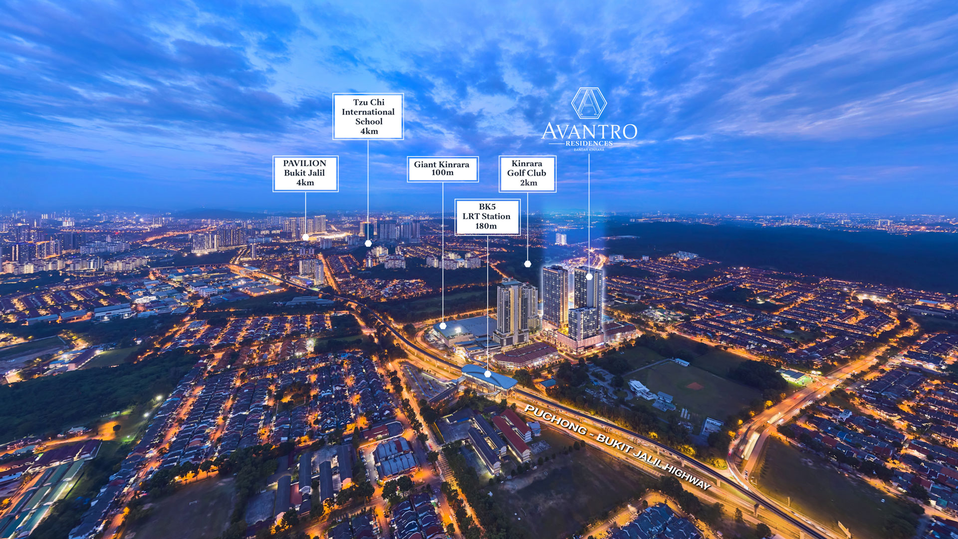 Avantro Residences @ Bandar Kinrara 5 location map