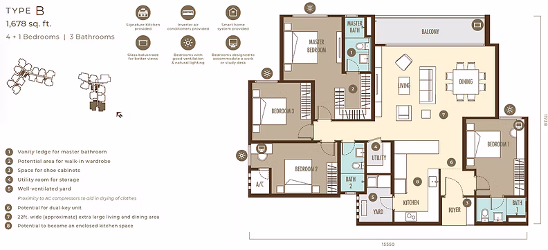 Type B floor plan