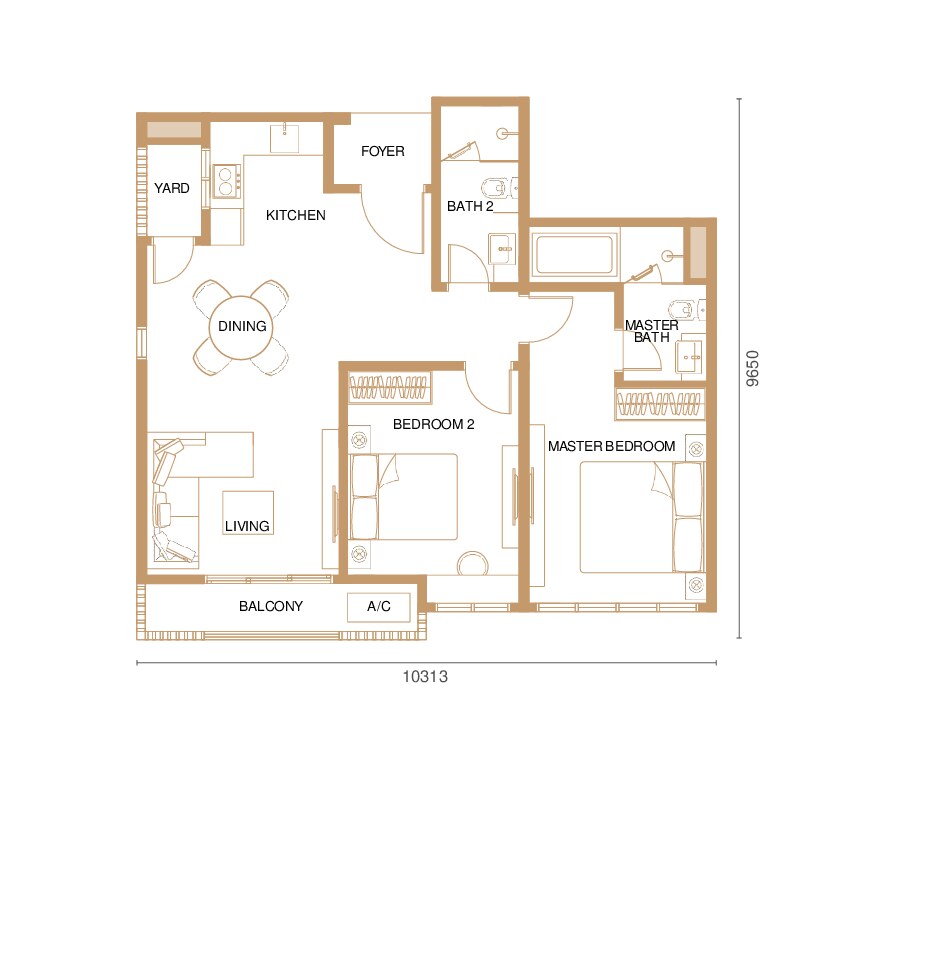 Bangsar Hill Park Tower E - Type 2B1-E floor plan