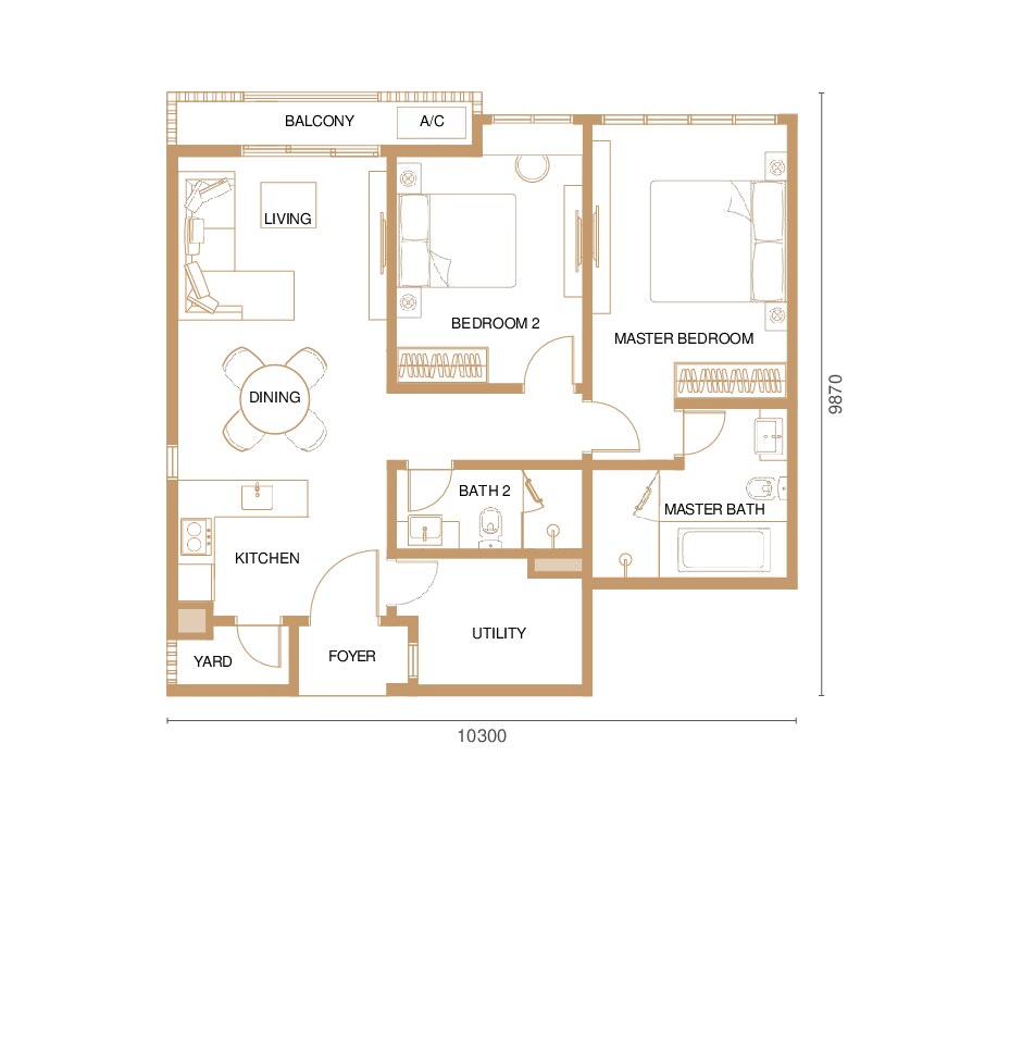 Bangsar Hill Park Tower E - Type 2A1-E floor plan