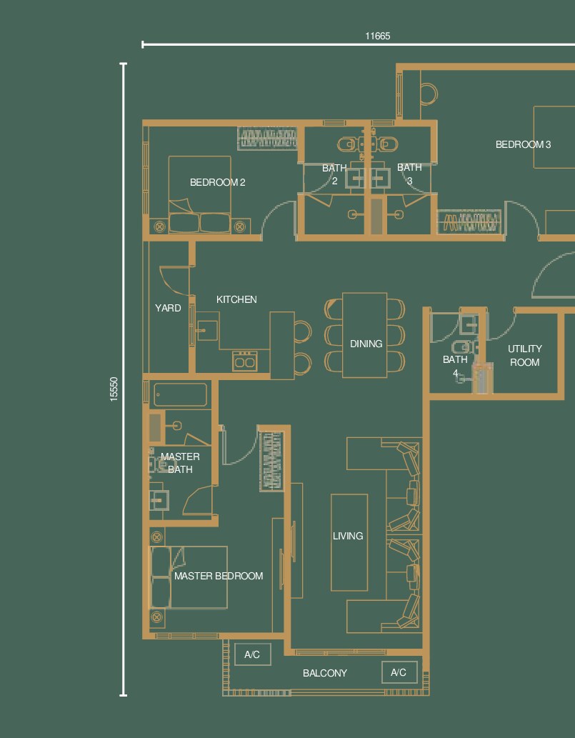 Bangsar Hill Park Tower D - Type 3D-D floor plan