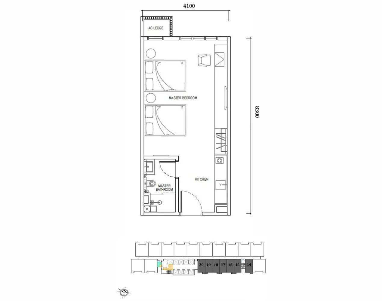 Causewayz Square Axis Tower Type A layout