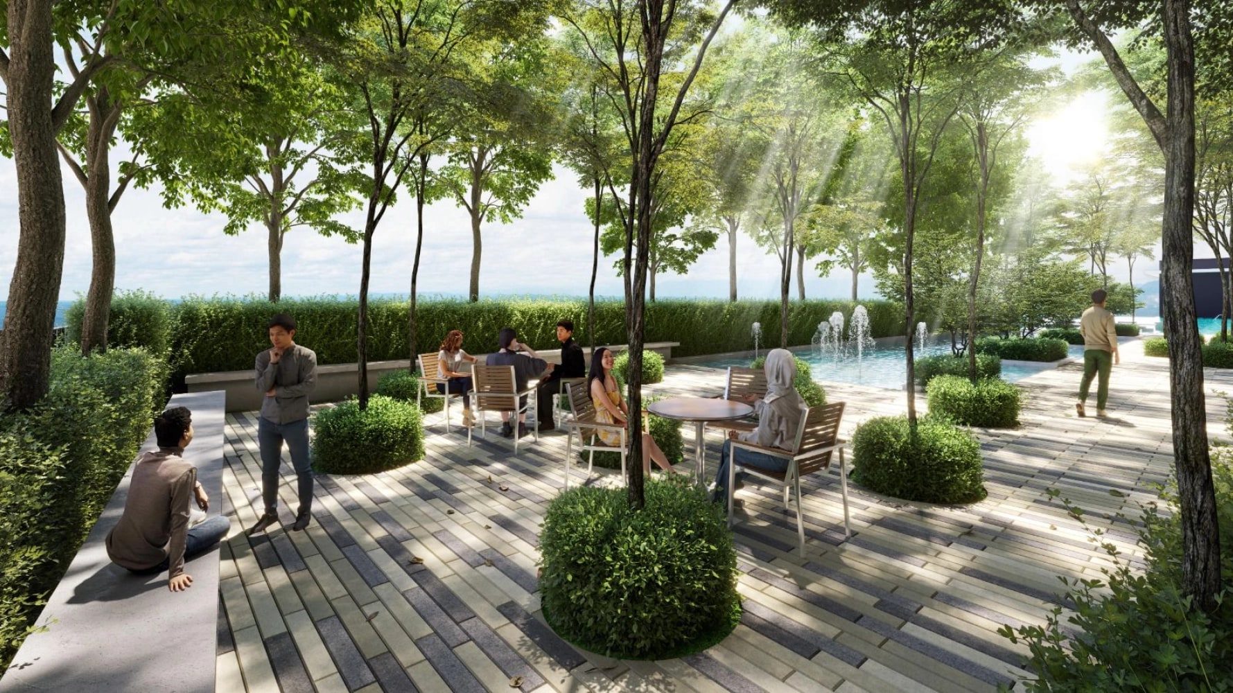 D’Evia landscaped garden render