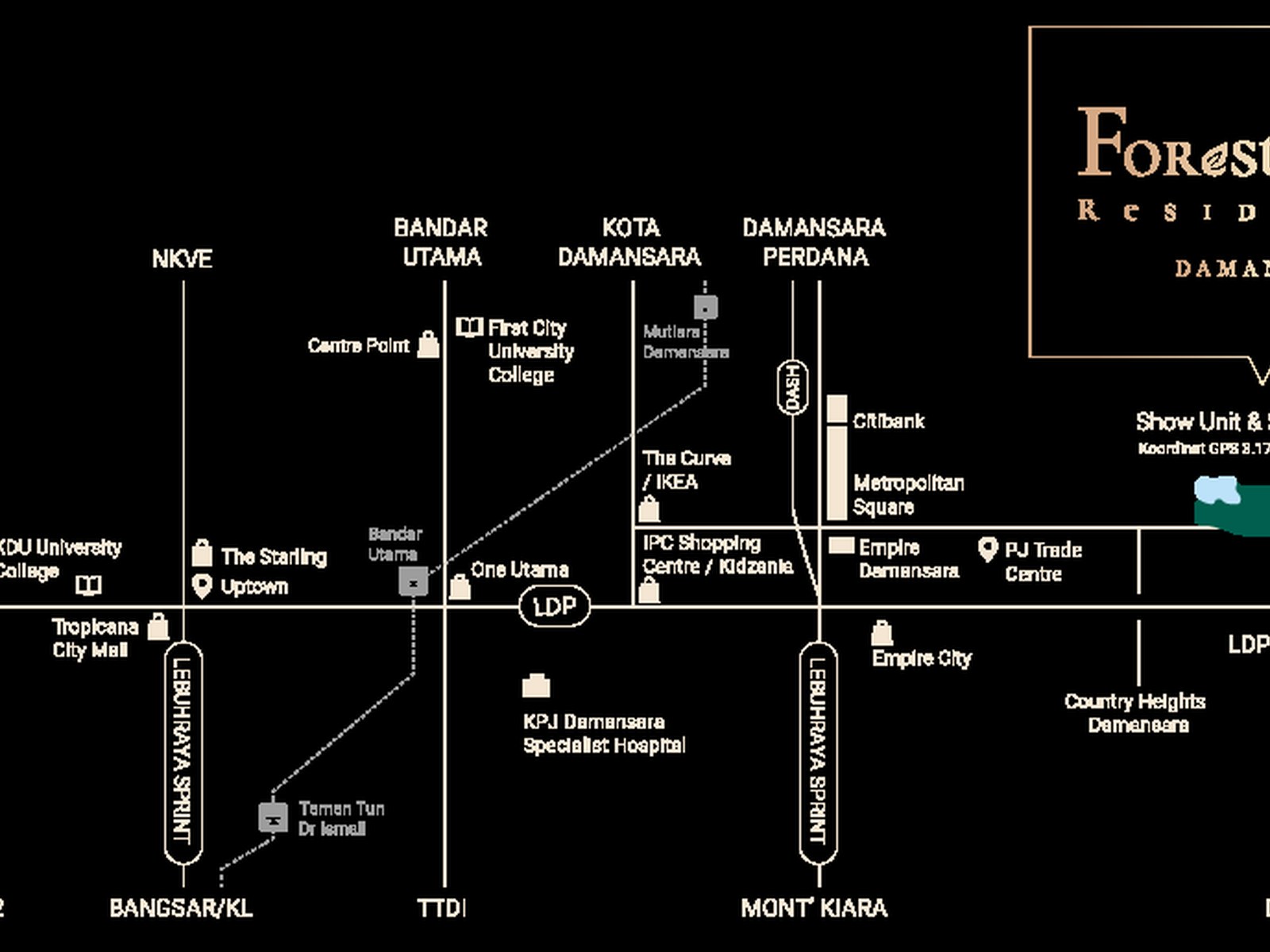 ForestHill Residences Damansara Perdana location map